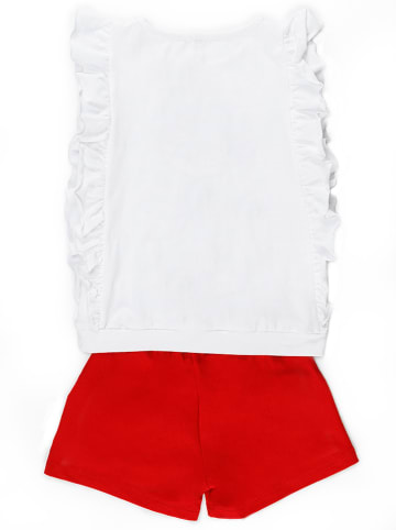 Denokids 2-delige outfit "Bug Love" wit/rood