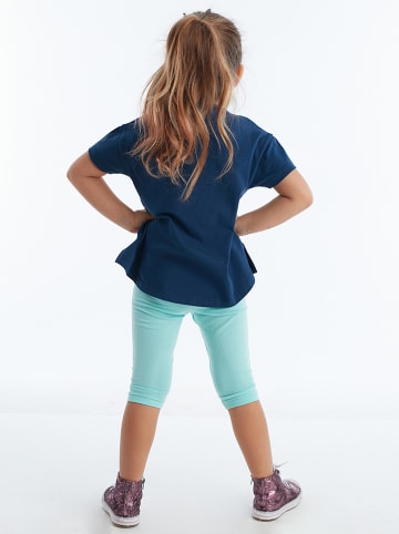 Denokids 2-delige outfit donkerblauw/turquoise