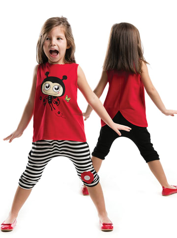 Deno Kids 2tlg. Outfit "Miss Lady Bug" in Rot/ Schwarz