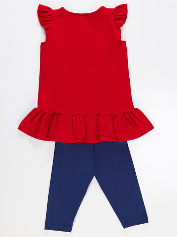 Denokids 2-delige outfit "Sailor Cat" rood/donkerblauw