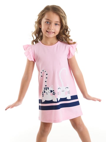 Denokids Jurk "Cat Friends" lichtroze