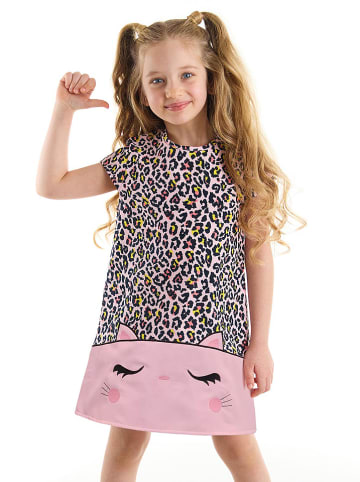 Denokids Jurk "Leopard" lichtroze/zwart