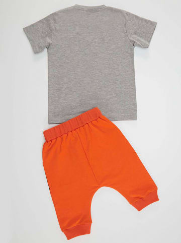 Denokids 2tlg. Outfit "Yoo Tiger" in Grau/ Orange
