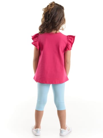Denokids 2-delige outfit "Whitecat" roze/lichtblauw