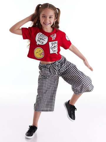 Deno Kids 2tlg. Outfit "Vibes" in Rot/ Schwarz