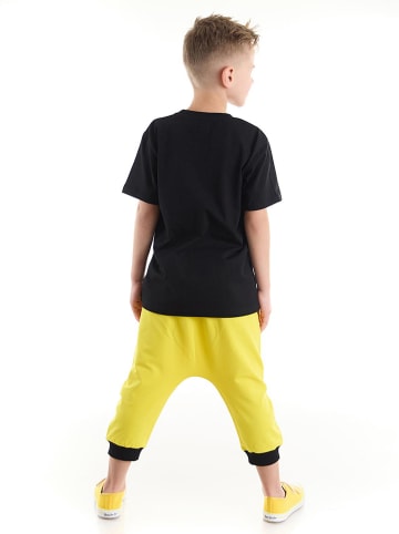 Denokids 2-delige outfit "Lets Play" zwart/geel