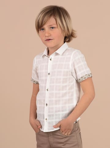 Deno Kids Hemd in Weiß/ Beige