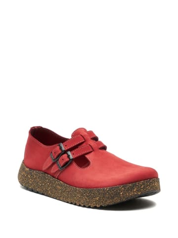 Comfortfusse Skórzane slippersy w kolorze czerwonym