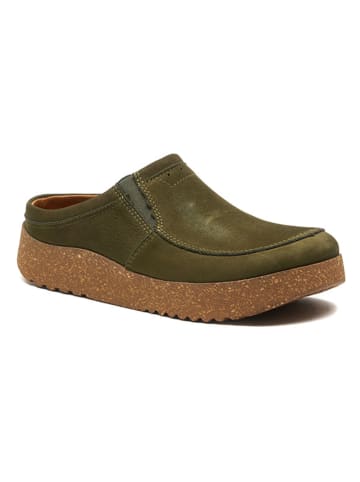 Comfortfusse Skórzane chodaki w kolorze khaki