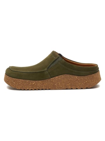 Comfortfusse  Skórzane chodaki w kolorze khaki
