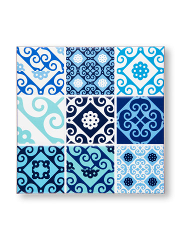 Trendy Kitchen by EXCÉLSA Onderzetter "Maiolica blue" blauw - (L)16 x (B)16 cm