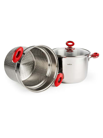 Trendy Kitchen by EXCÉLSA 3-częściowy zestaw "Color up" do gotowania na parze - 6 l