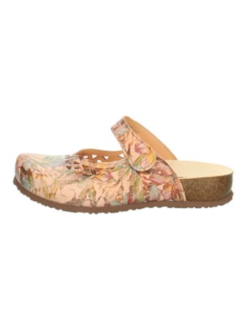 Think! Leren slippers "Julia" lichtroze/meerkleurig