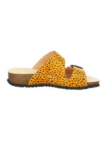 Think! Leder-Pantoletten "Julia" in Gelb