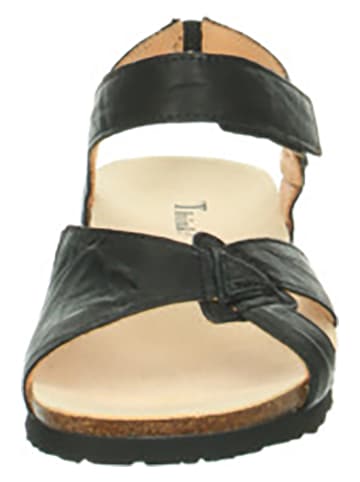 Think! Skórzane sandały "Julia" w kolorze czarnym