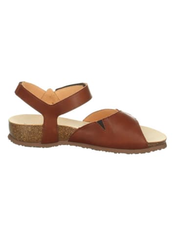 Think! Leder-Sandalen "Julia" in Hellbraun