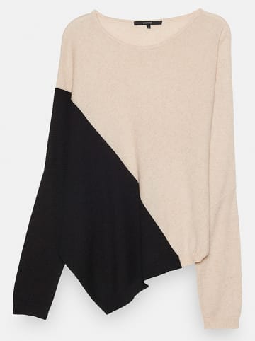 Someday Sweter "Tirza" w kolorze beżowo-czarnym