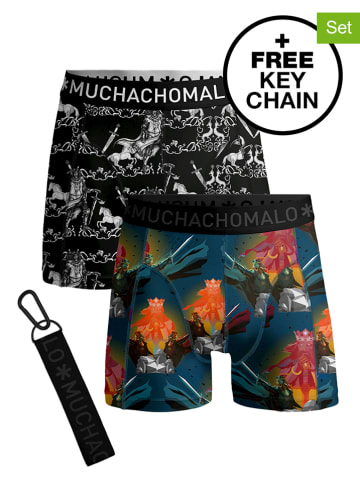 Muchachomalo 2er-Set: Boxershorts in Schwarz/ Bunt
