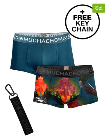 Muchachomalo 2-delige set: boxershorts turquoise/meerkleurig