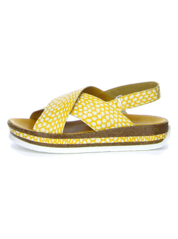 Think! Leren sandalen "Zega" geel