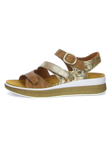 Think! Leren sandalen "Meggie" lichtbruin