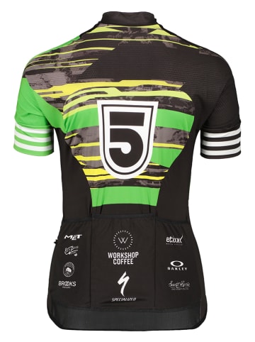 Adidas Koszulka kolarska "Adistar 5thldn" w kolorze zielono-czarnym