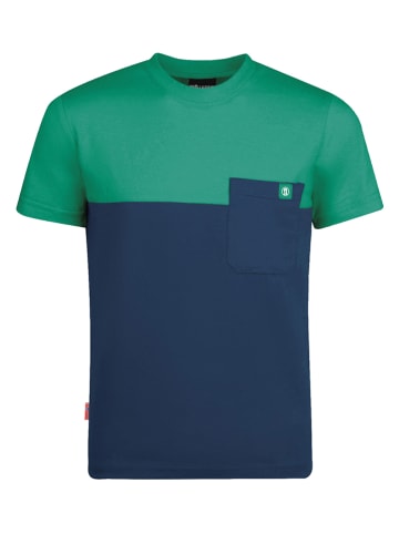 Trollkids Koszulka funkcyjna "Bergen" w kolorze granatowo-zielonym