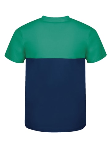 Trollkids Koszulka funkcyjna "Bergen" w kolorze zielono-granatowym