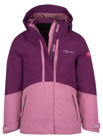 Trollkids 3in1-Funktionsjacke "Skanden" in Lila/ Rosa