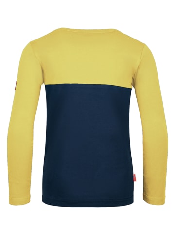 Trollkids Koszulka funkcyjna "Bergen" w kolorze żółto-granatowym