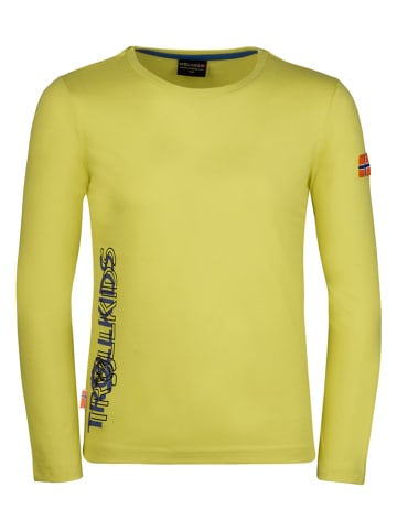 Trollkids Koszulka funkcyjna "Stavanger" w kolorze żółtym