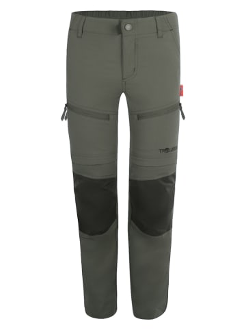 Trollkids Spodnie trekkingowe Zipp-Off "Nordfjord" - Regular fit - w kolorze khaki