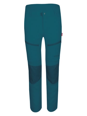 Trollkids Spodnie trekkingowe Zipp-Off "Nordfjord" - Slim fit - w kolorze niebieskim