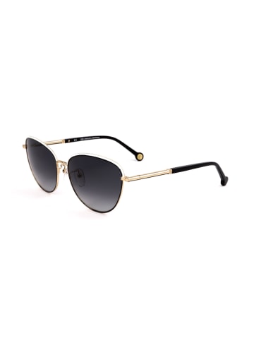 Carolina Herrera Damen-Sonnenbrille in Gold/ Schwarz