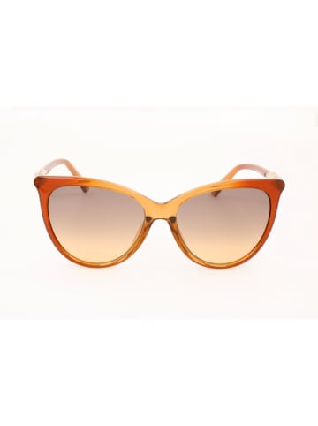 Swarovski Damskie okulary przeciwsłoneczne w kolorze pomarańczowo-jasnobrązowym