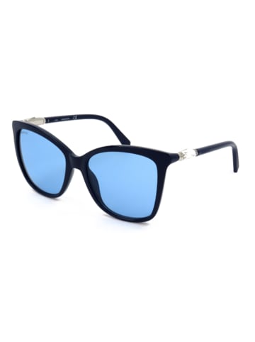 Swarovski Dameszonnebril donkerblauw/blauw