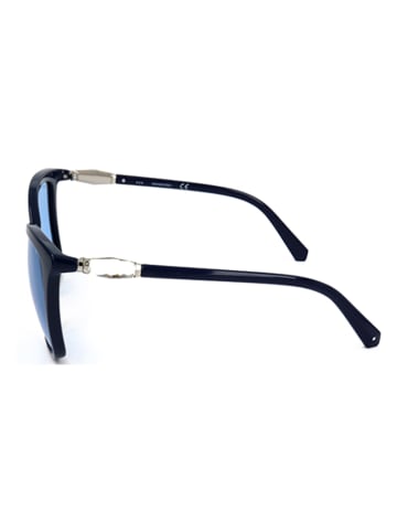 Swarovski Damskie okulary przeciwsłoneczne w kolorze granatowo-niebieskim