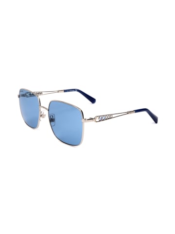 Swarovski Damen-Sonnenbrille in Silber/ Blau