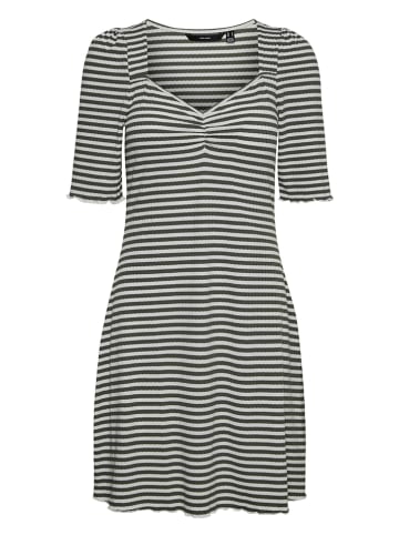 Vero Moda Kleid "Gabi" in Grau/ Weiß