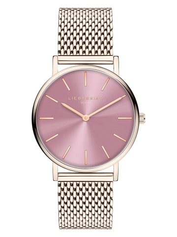 Liebeskind Zegarek kwarcowy w kolorze różowozłoto-różowym