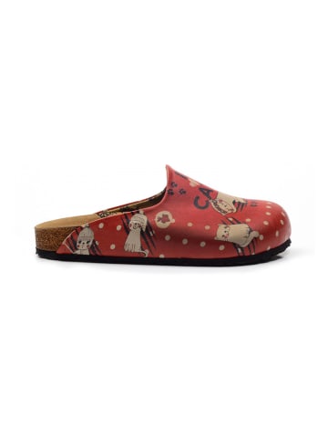 Calceo Clogs in Bunt/ Rot