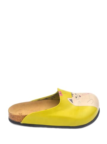 Calceo Clogs geel/paars