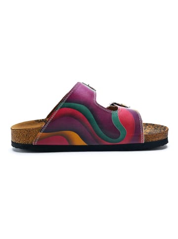 Calceo Slippers mintgroen/meerkleurig