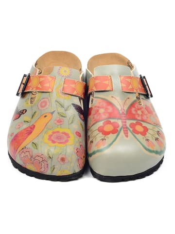 Calceo Clogs in Hellblau/ Bunt