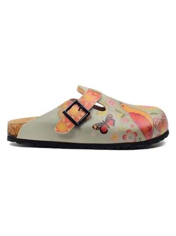 Calceo Clogs in Hellblau/ Bunt