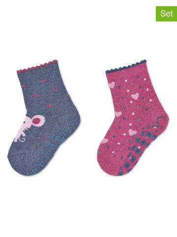 Sterntaler 2er-Set: ABS-Socken in Blau/ Pink