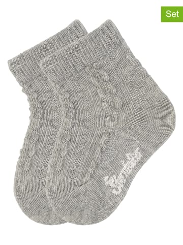Sterntaler 2-delige set: sokken grijs