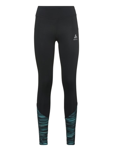 Odlo Laufleggings "Zeroweight Print" in Schwarz
