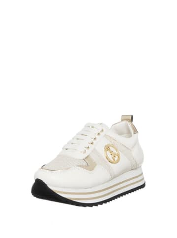 Patrizia Pepe Sneakers in Weiß/ Gold