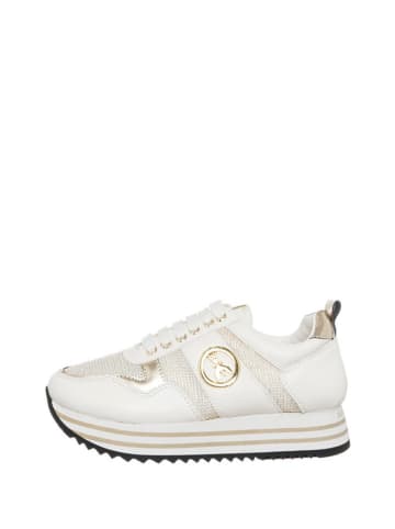 Patrizia Pepe Sneakers in Weiß/ Gold
